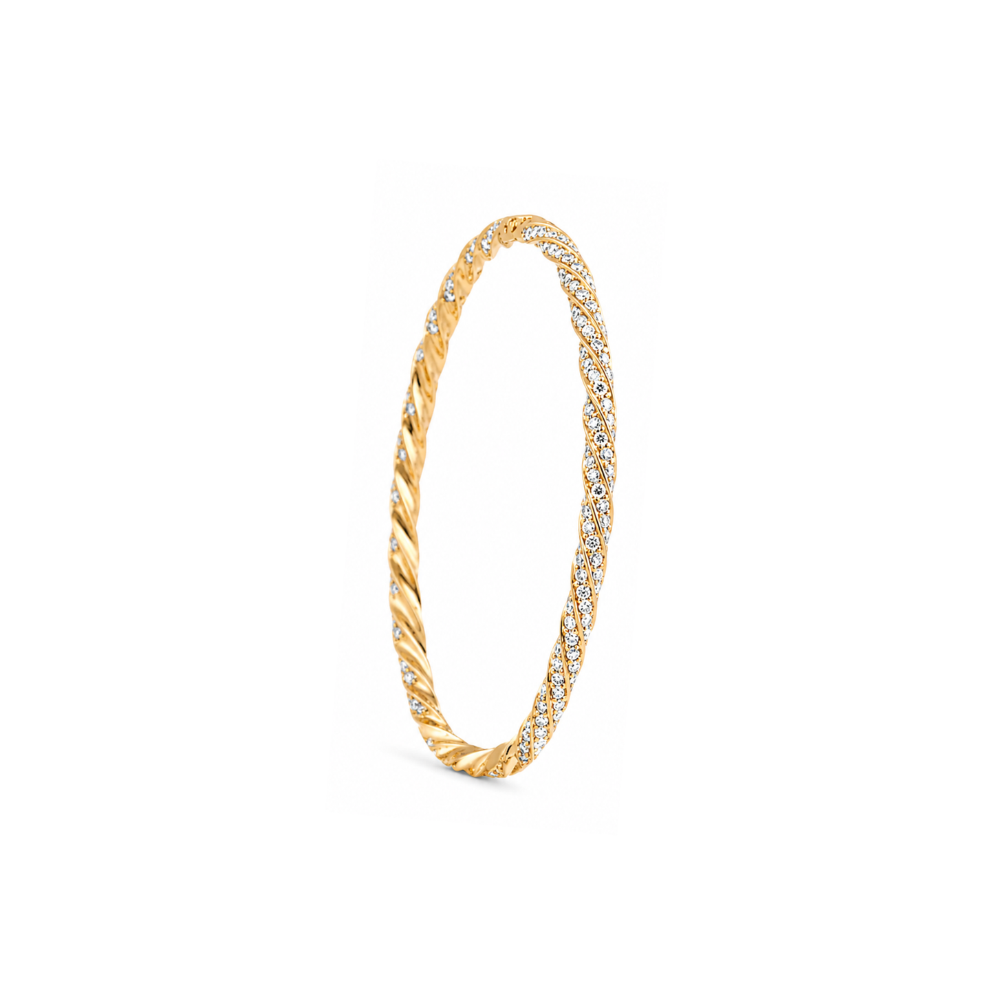 The golden thread bangle- Full diamond