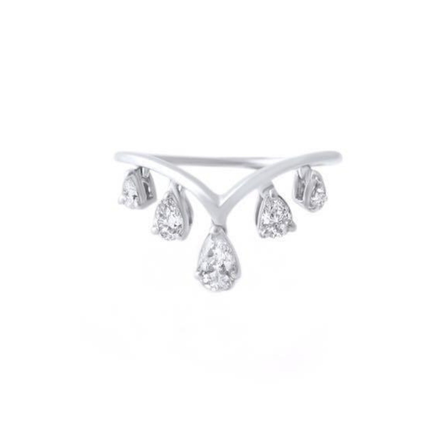 The Raindrops V Shaped Ring