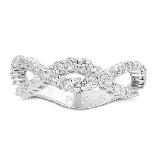 Double Glistening Wave Ring