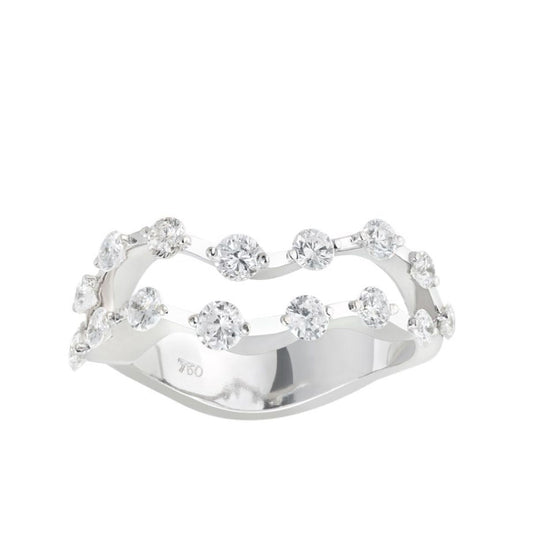 The Mirrored Glistening Wave Ring